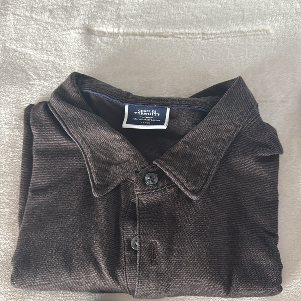 Charles Tyrwhitt SS Polos Button Down and Zip Up Shirts Brown, Blue, Gray, Green - Picture 7 of 7